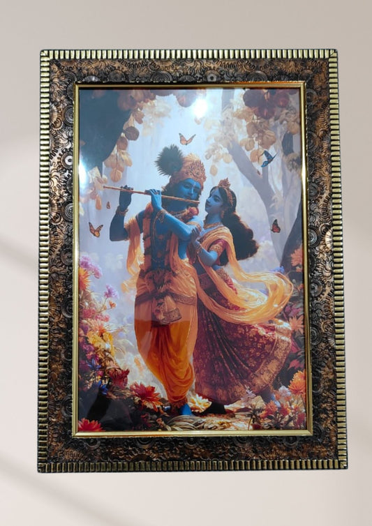 Radha Krishna photo frame A4 size
