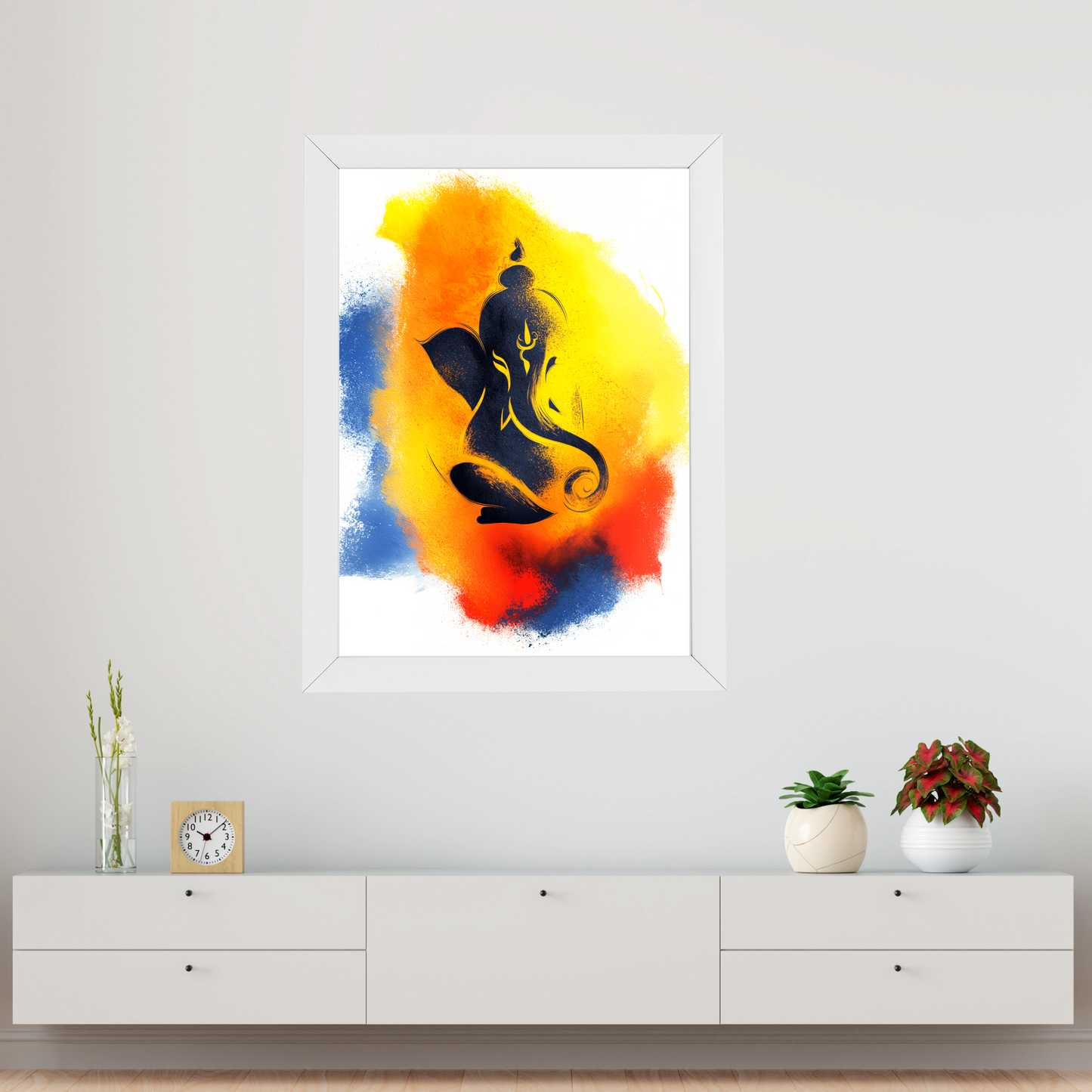Minimalist Abstract Lord Ganesh – Elegance in Divine Lines (Set of 1)